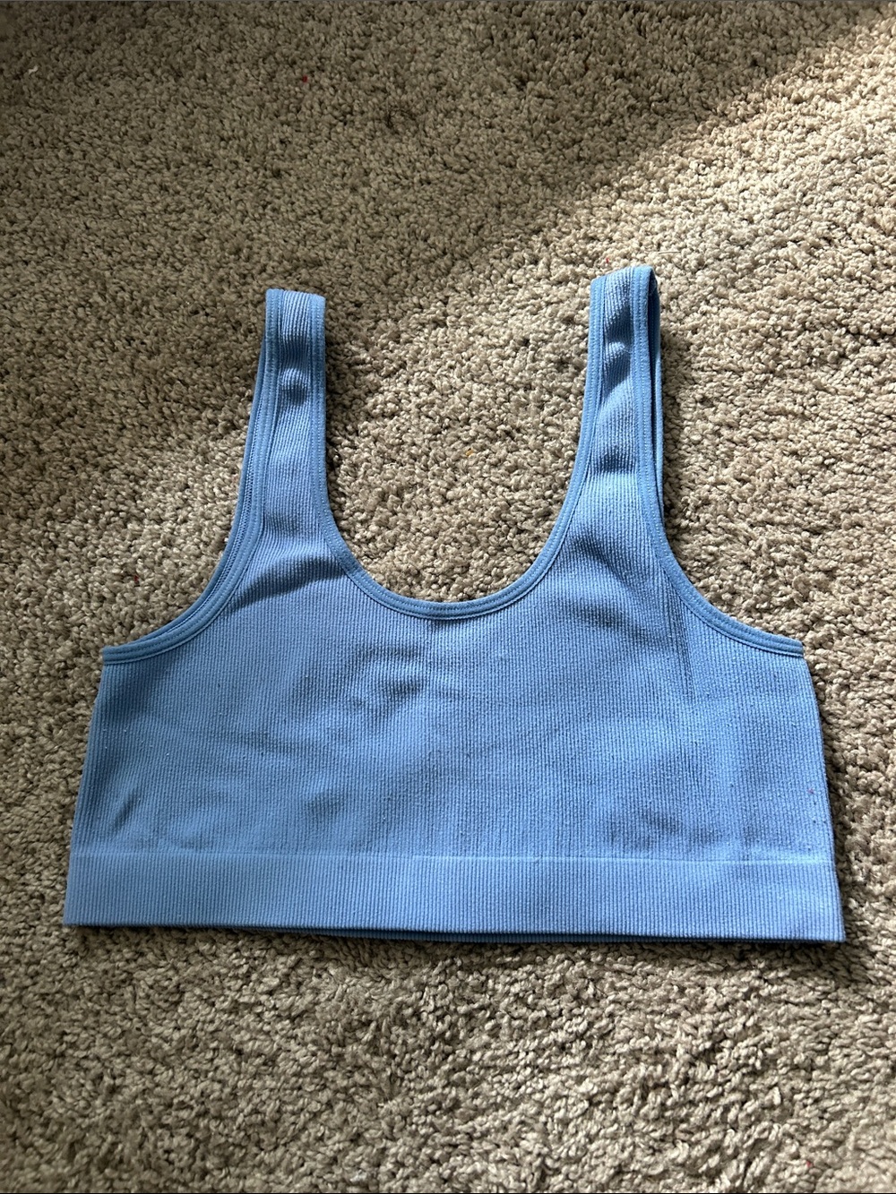 La Hearts/PacSun Light Blue Ribbed Sports Bra